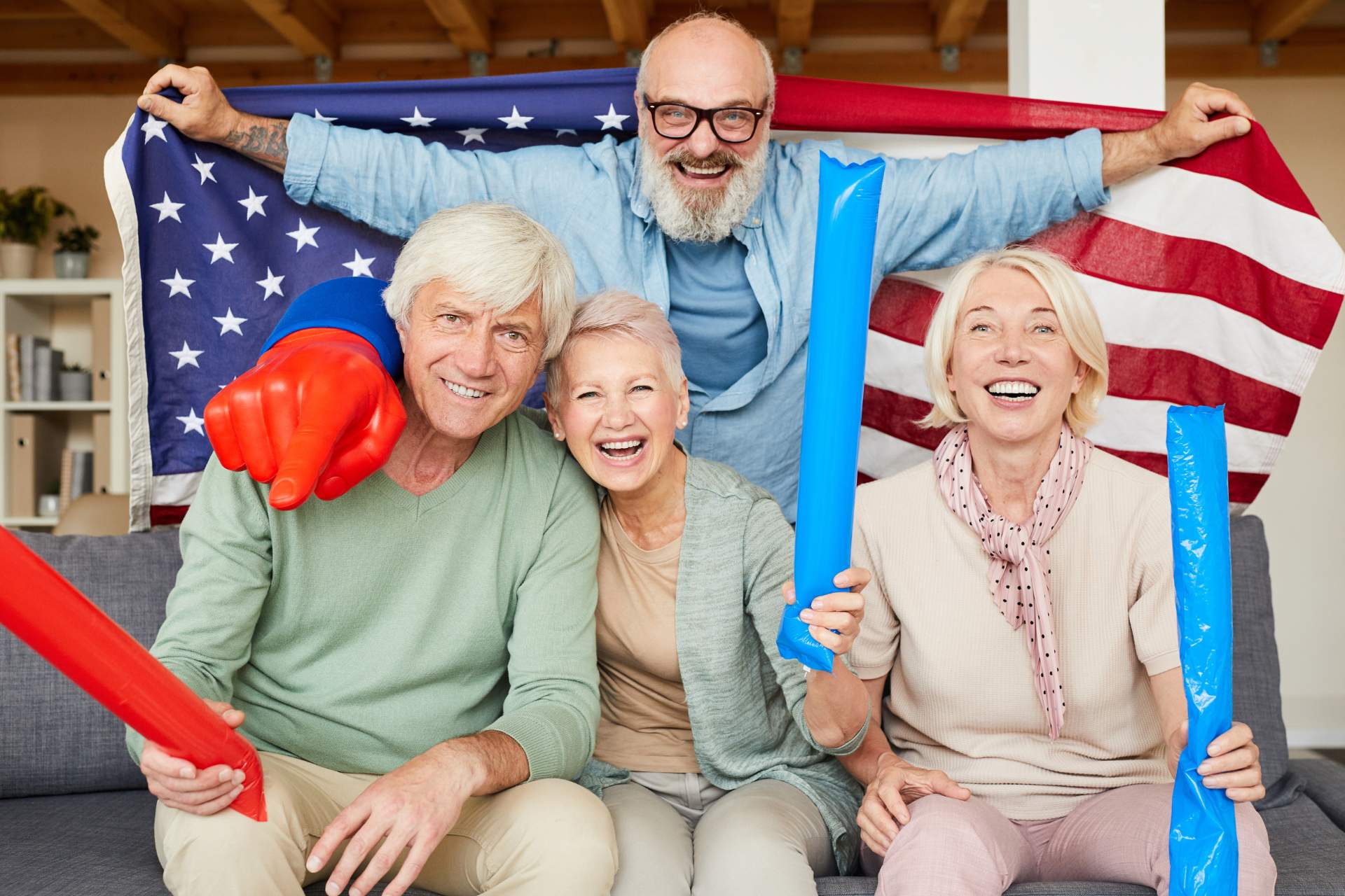 A group of seniors celebrating the 4th of July.